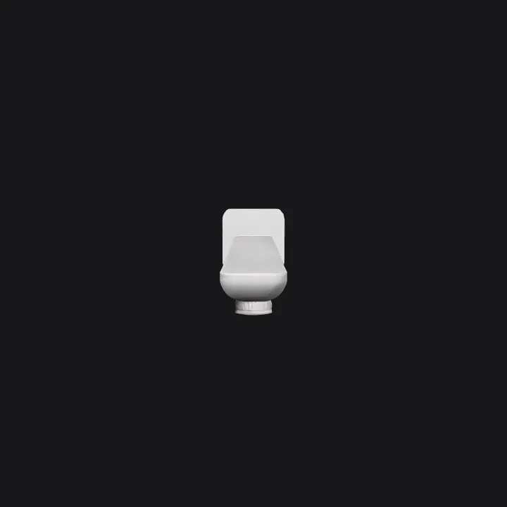 a modern wall-mounted faucet spout. smooth edges, simple geometry, symmetric geometry.