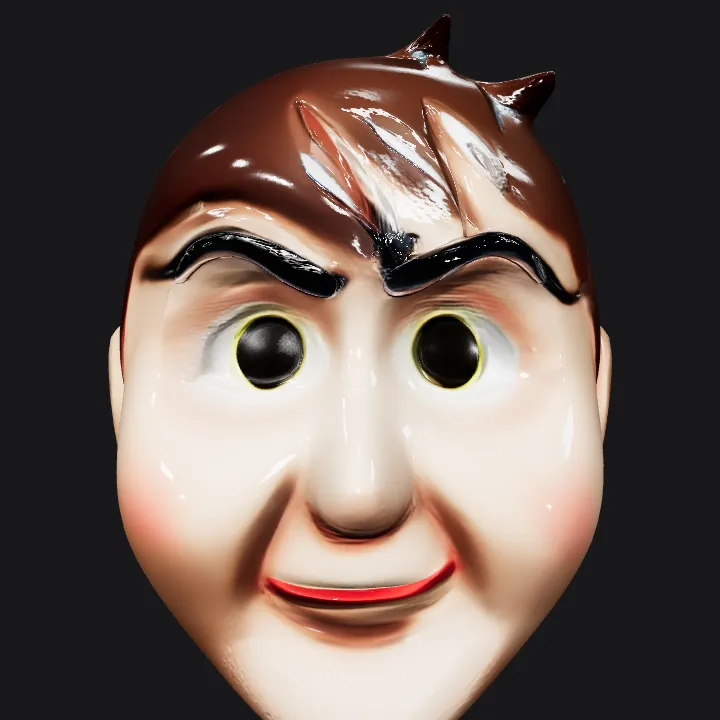 Monkey-shaped ceramic figure. smooth edges, simple geometry, character, symmetric geometry.