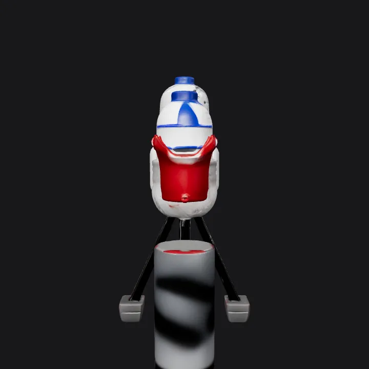 a water dispenser with tap and bucket. smooth edges, simple geometry, symmetric geometry.