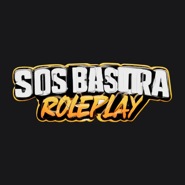 SOS Basura Roleplay logo text. sharp edges, simple geometry.