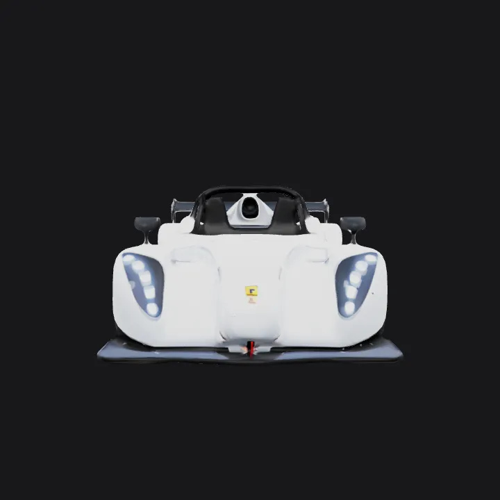 white race car, side view. sharp edges, smooth edges, complex geometry, game-ready, symmetric geometry.