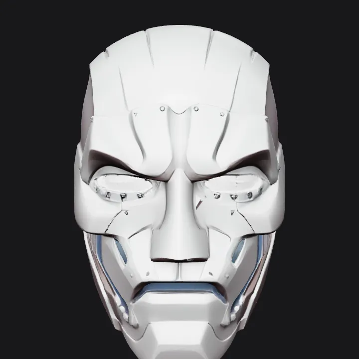 human head viewed from the back. smooth edges, complex geometry, character, symmetric geometry.