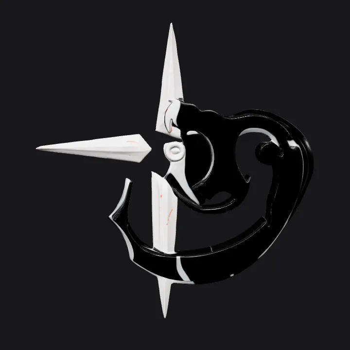 abstract lion face with a compass rose. sharp edges, complex geometry, character.