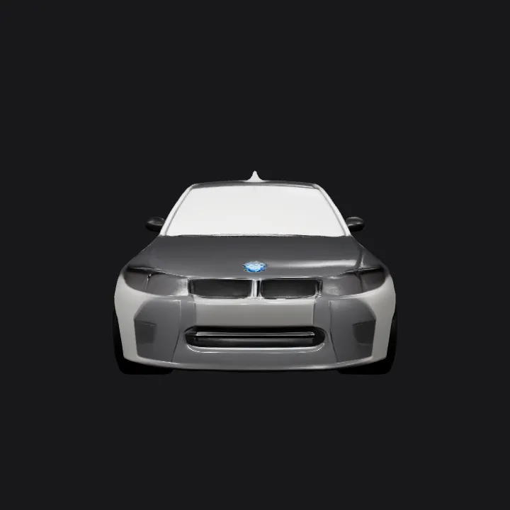 rear view of a BMW M5 car. smooth edges, complex geometry, game-ready, symmetric geometry.