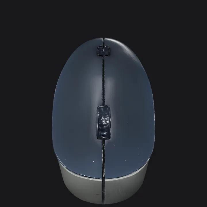 Black ergonomic computer mouse. smooth edges, complex geometry.
