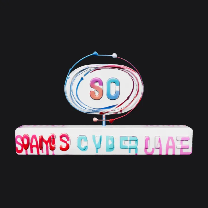 Sam's Cyber Cafe logo with neon text. smooth edges, simple geometry, symmetric geometry.