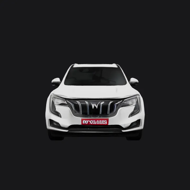 Silver SUV car on white background. sharp edges, complex geometry, game-ready, symmetric geometry.