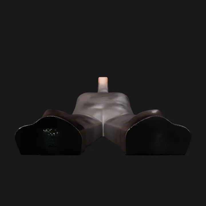 person's hands in first-person view. complex geometry, character.