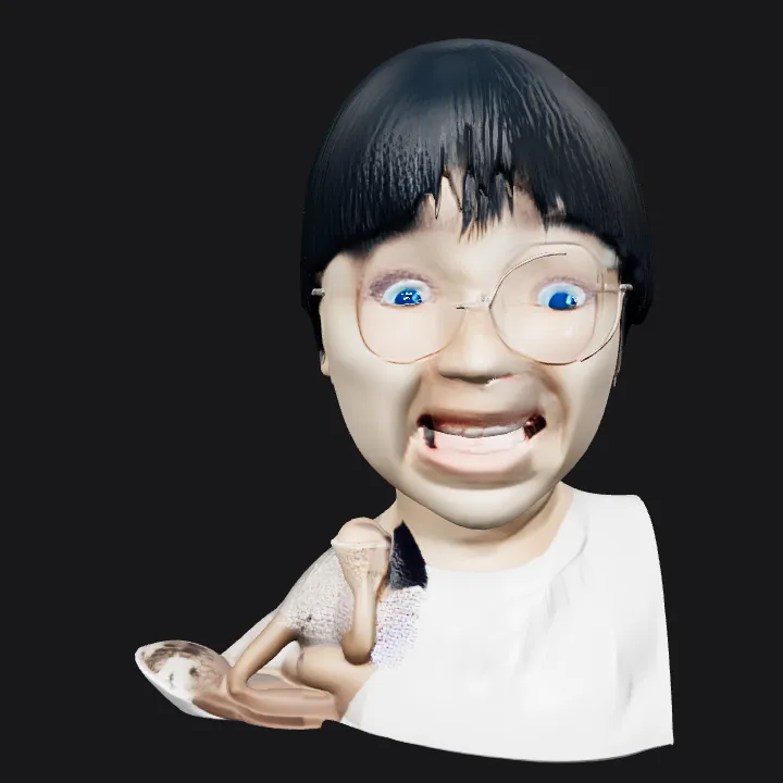 adult holding a baby. smooth edges, complex geometry, character.