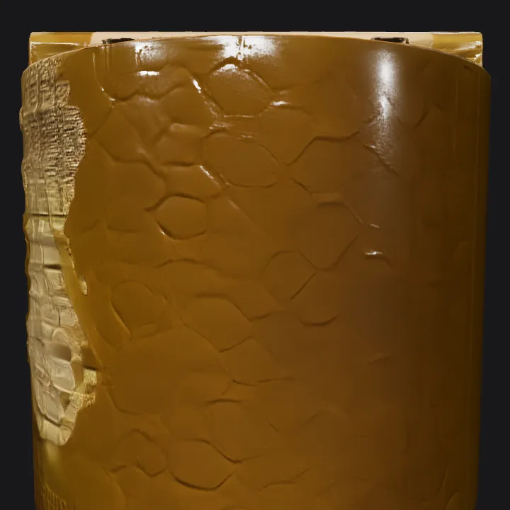 Metal sheet with decorative cut-out letters. sharp edges, complex geometry.