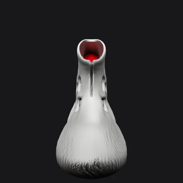 A modern sneaker viewed from above. smooth edges, complex geometry, game-ready, symmetric geometry.