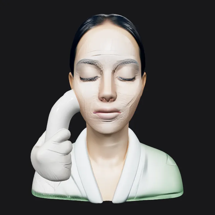 Skincare moisturizer bottle with dropper. smooth edges, simple geometry, symmetric geometry.