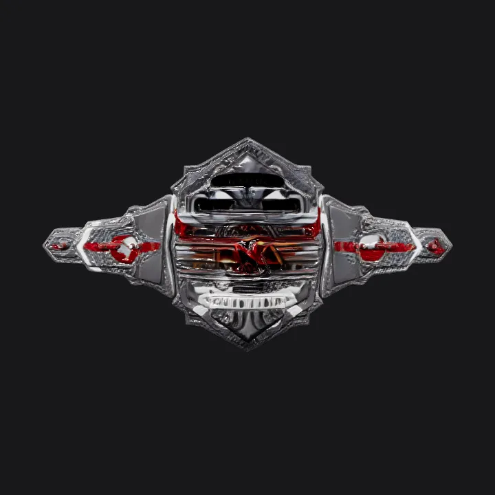 Wrestling championship belt. sharp edges, complex geometry, symmetric geometry.