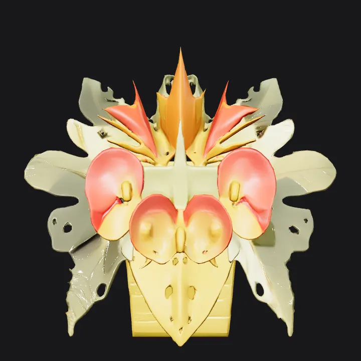 Colorful paper tropical flowers and leaves. sharp edges, complex geometry.