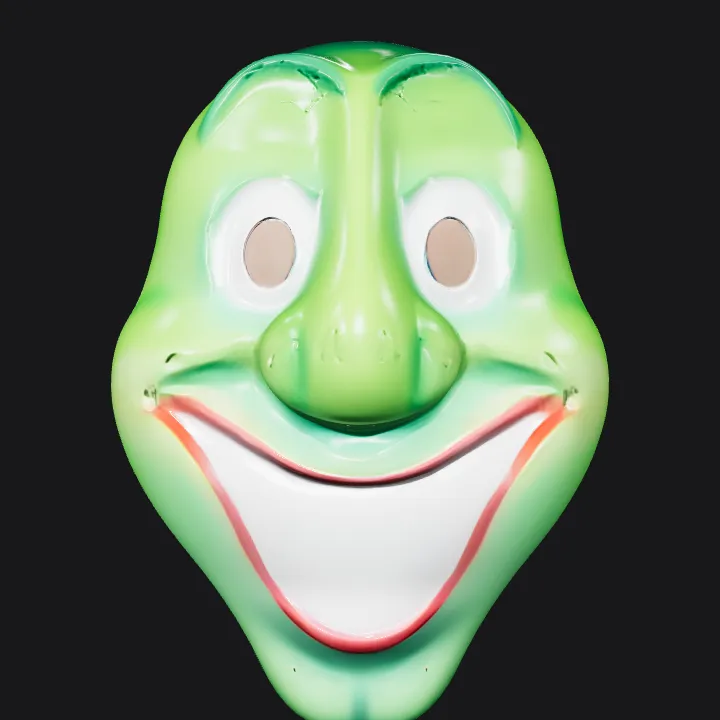 Green helmet with smooth surface. smooth edges, simple geometry, symmetric geometry.