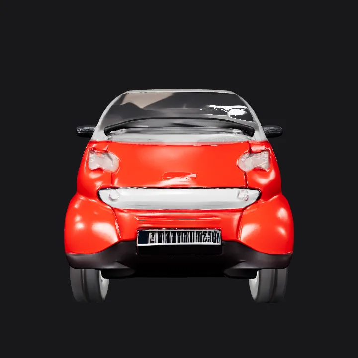 red convertible toy car model. smooth edges, complex geometry, game-ready, symmetric geometry.