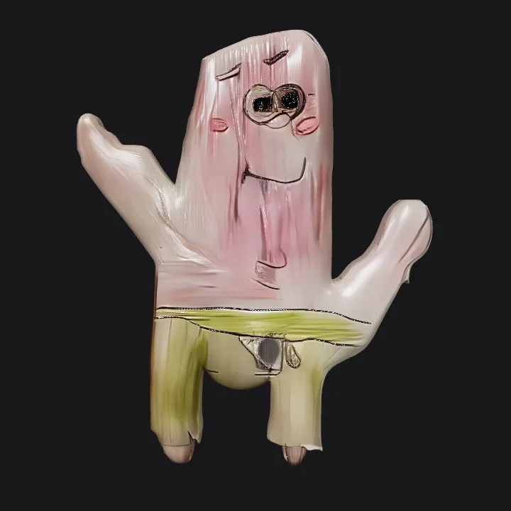 A childlike drawing of a tiger. simple geometry, smooth edges, character.