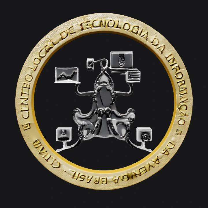 Stylized white anchor with colored borders. smooth edges, simple geometry, symmetric geometry.