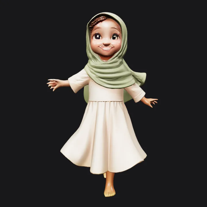 Girl in dress with butterfly outdoors. smooth edges, complex geometry, character.