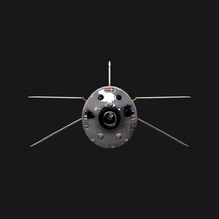 spacecraft with solar panels. sharp edges, complex geometry, symmetric geometry.