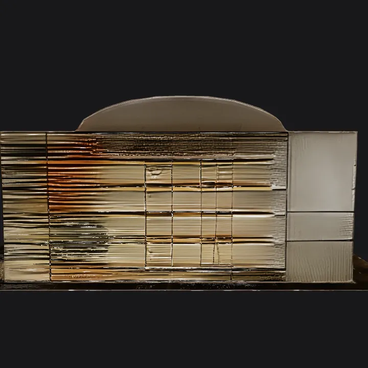 Abandoned underground room with beds and debris. complex geometry, smooth edges.