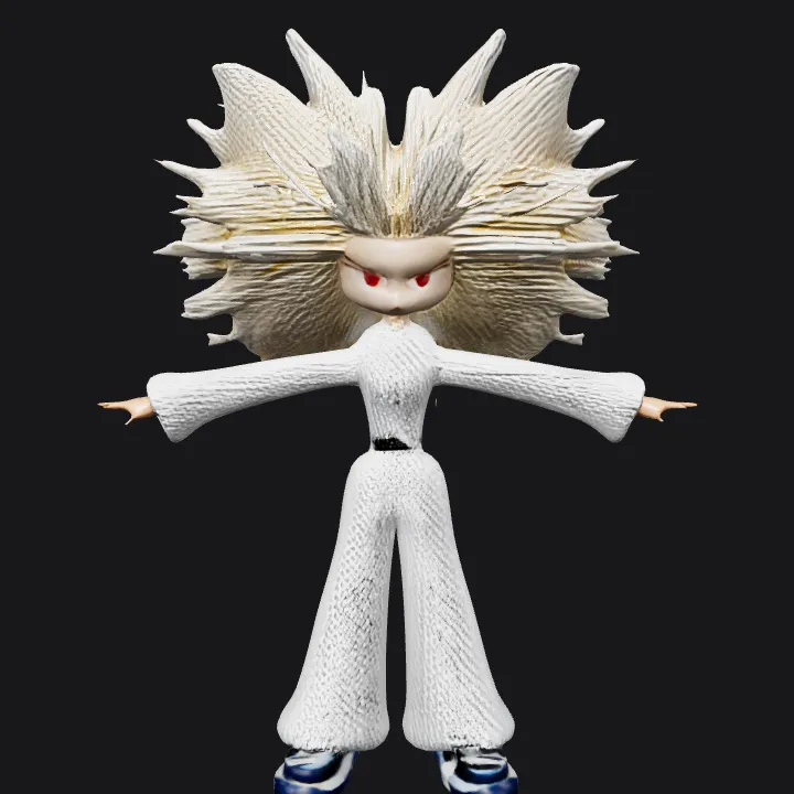 Person with head made of paper pages. complex geometry, sharp edges, character.