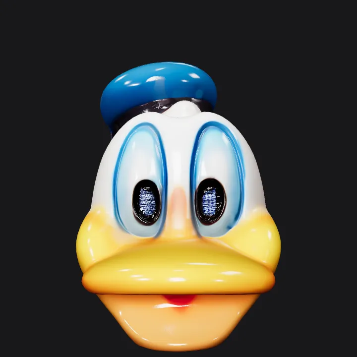 White ceramic jar with blue lid. smooth edges, simple geometry.