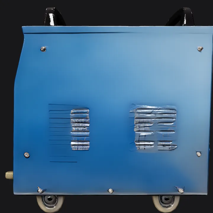 Industrial arc welding machine. sharp edges, simple geometry, game-ready, symmetric geometry.