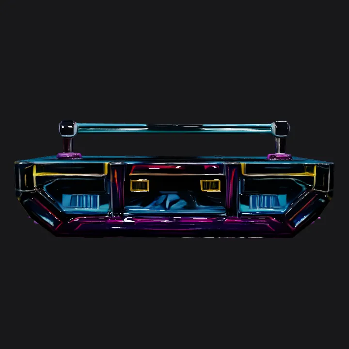 Futuristic sci-fi cargo crate. sharp edges, complex geometry, game-ready, symmetric geometry.