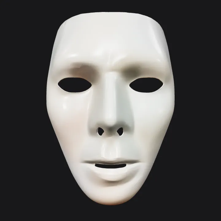 A standing human figure. smooth edges, complex geometry, character, symmetric geometry.