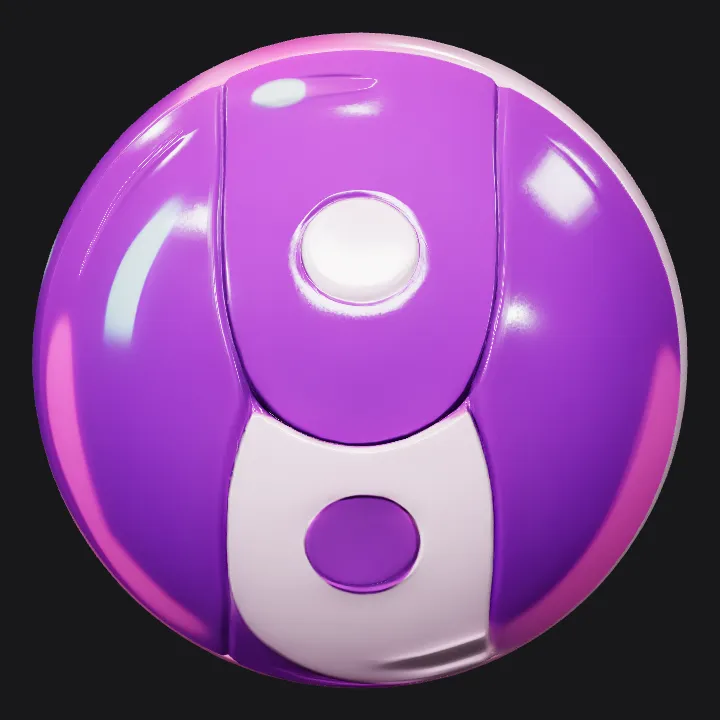 A pink and white yin-yang symbol. smooth edges, simple geometry, symmetric geometry.