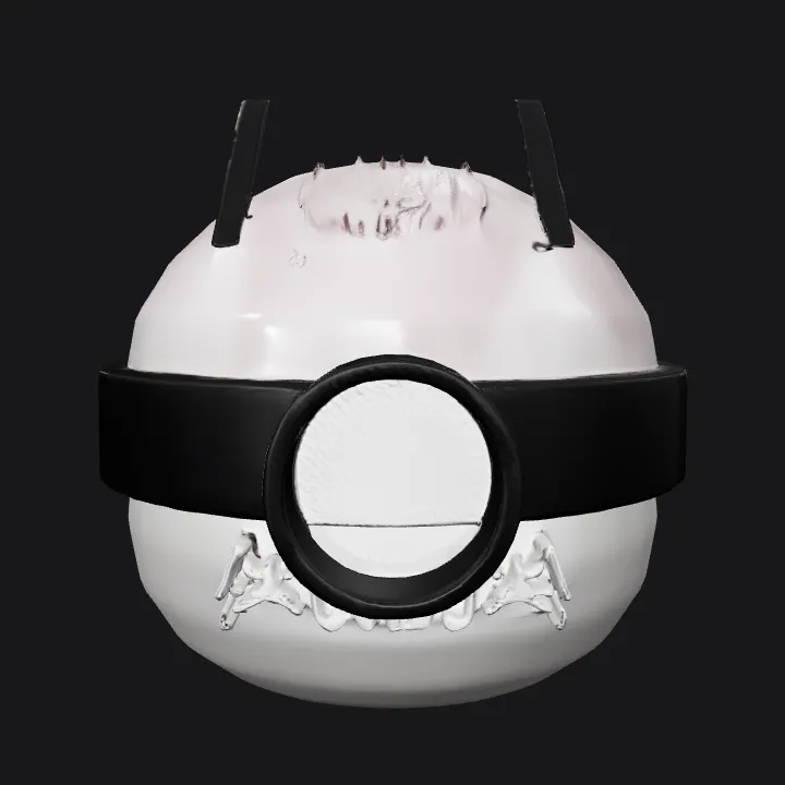 illustration related to lobotomy procedure. simple geometry, character.