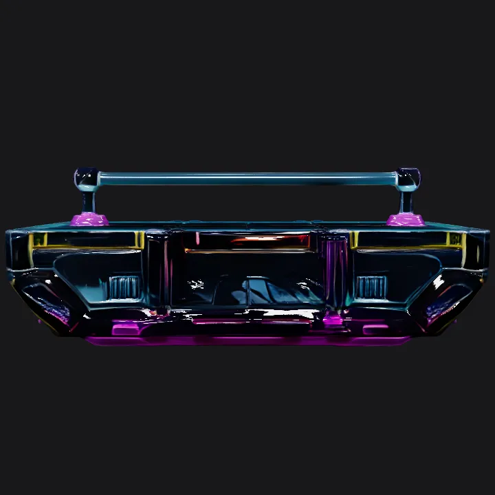 Futuristic sci-fi cargo crate. sharp edges, complex geometry, game-ready, symmetric geometry.