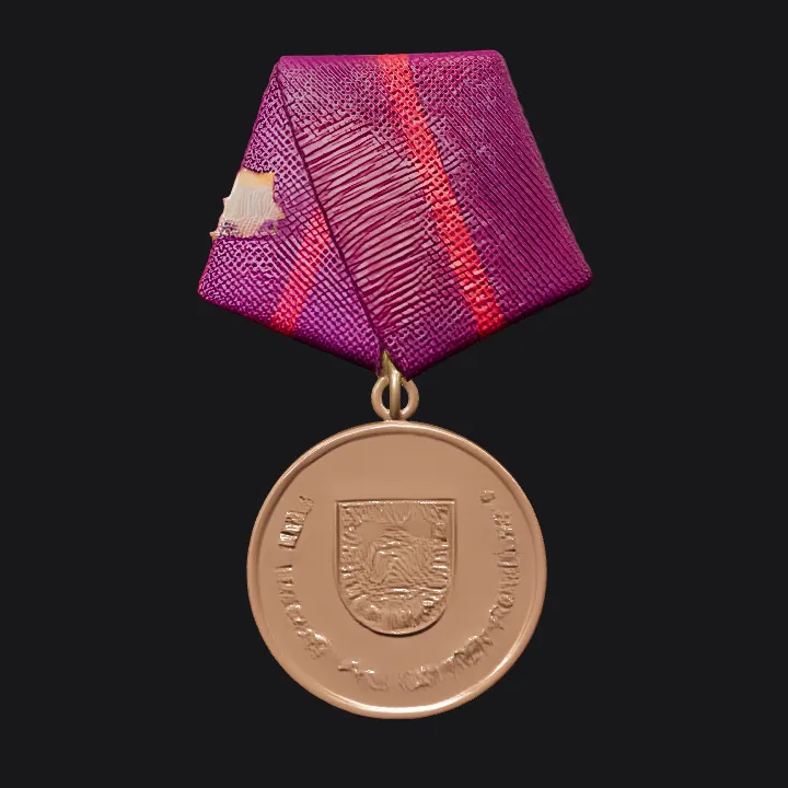 German civilian service medal. sharp edges, simple geometry, symmetric geometry.