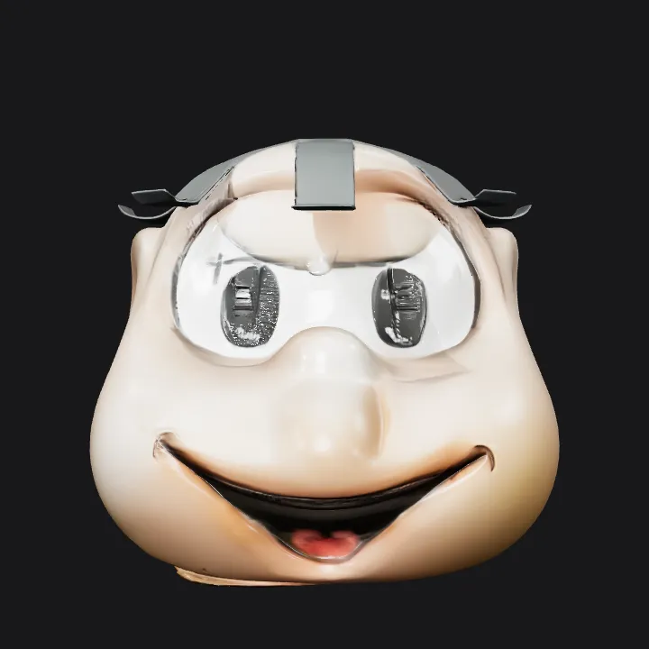 upper body of a person. smooth edges, complex geometry, character.