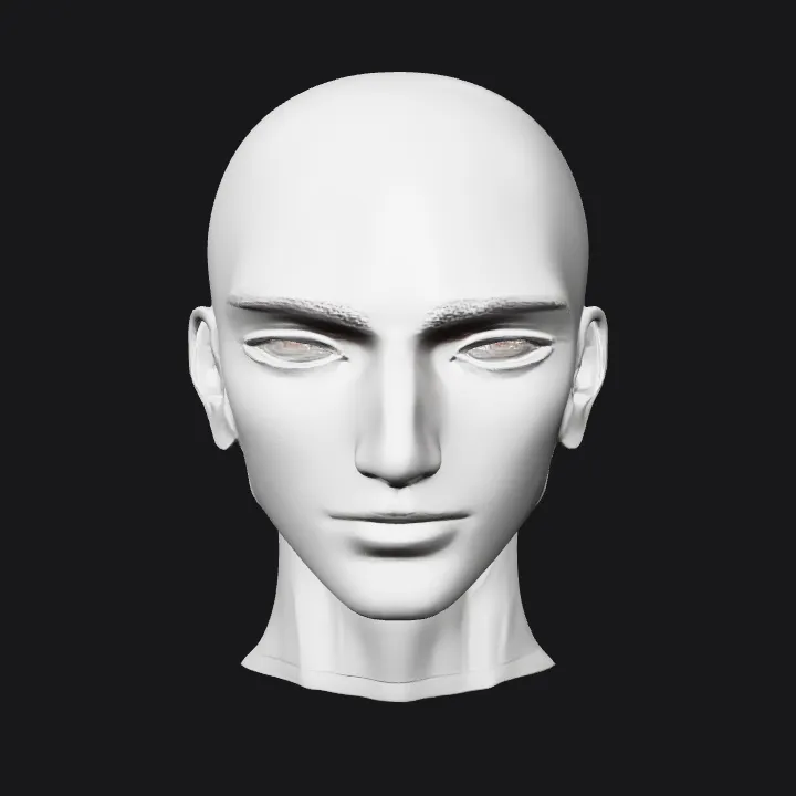 close-up of a person's mouth smiling. smooth edges, complex geometry, character.