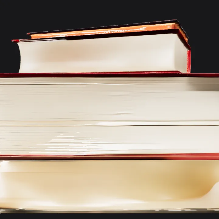 Stack of books and a notebook. sharp edges, simple geometry, symmetric geometry.