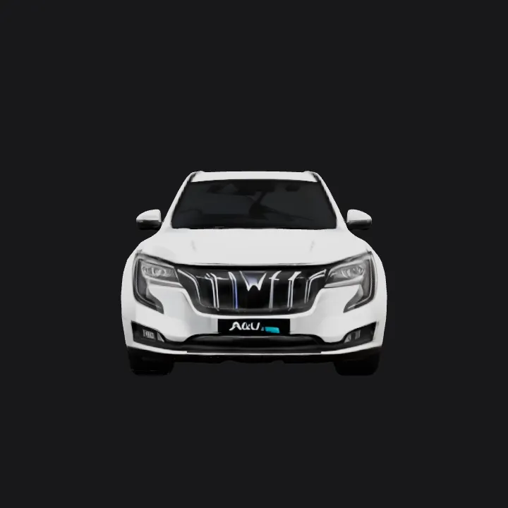 Modern silver SUV car. smooth edges, complex geometry, symmetric geometry.