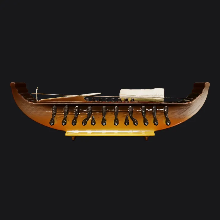 Chinese guzheng musical instrument. smooth edges, complex geometry.