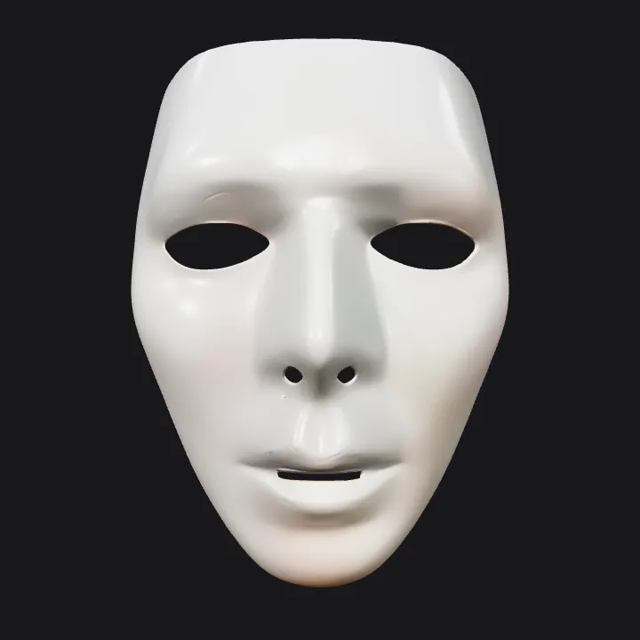 Standing adult in casual clothes. complex geometry, smooth edges, character.