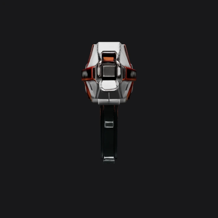 futuristic vehicle top view. sharp edges, simple geometry, game-ready, symmetric geometry.