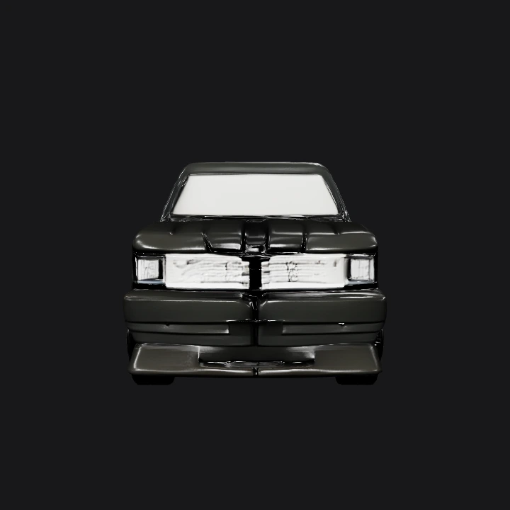 toy SUV car. simple geometry, smooth edges, symmetric geometry.