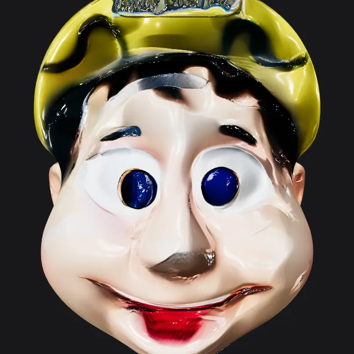 Colorful glossy helmet or headgear. smooth edges, complex geometry, symmetric geometry.