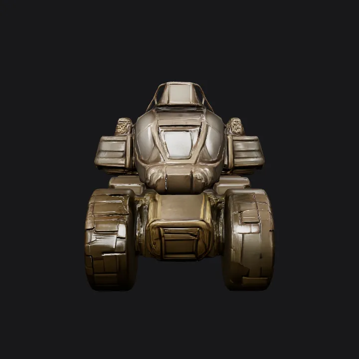 Futuristic armored off-road vehicle. sharp edges, complex geometry, game-ready, symmetric geometry.