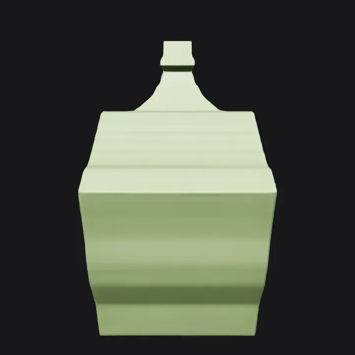 irregular polygonal shape or rock. sharp edges, simple geometry.