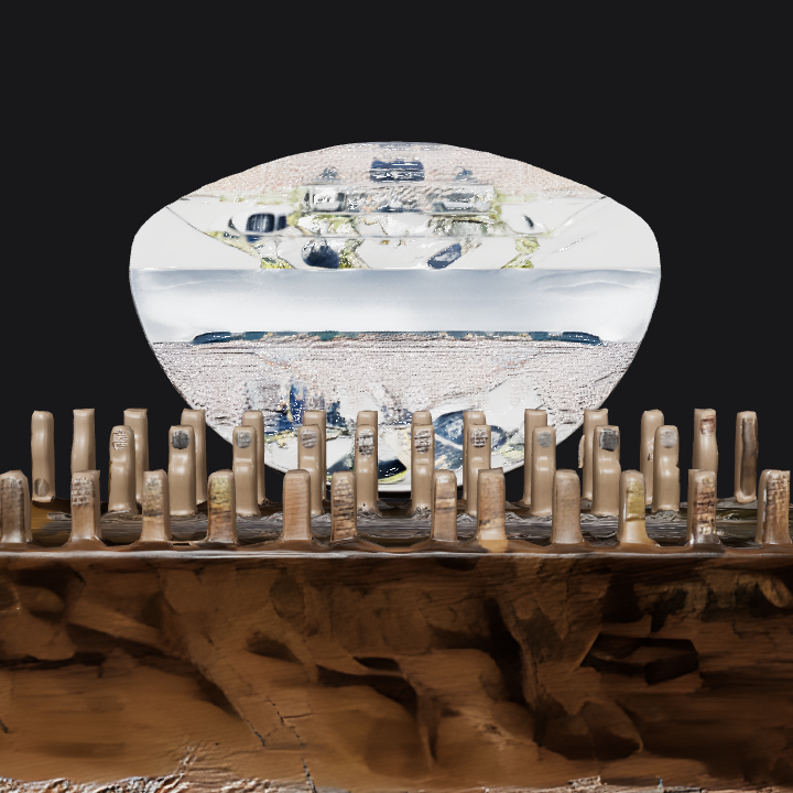 3D cityscape with mountain and stadium. complex geometry, game-ready.