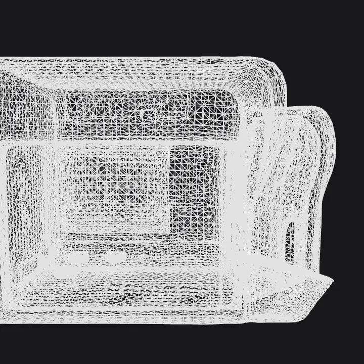 Facade of SHEIN clothing store with zipper design. complex geometry, smooth edges.