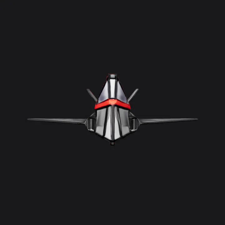 Futuristic stealth fighter jet. sharp edges, simple geometry, game-ready, symmetric geometry.