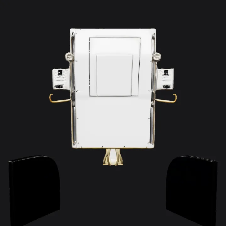 hospital X-ray machine. sharp edges, complex geometry, symmetric geometry.