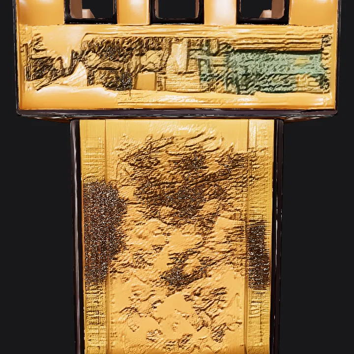 Chess rook piece icon. sharp edges, simple geometry, game-ready, symmetric geometry.